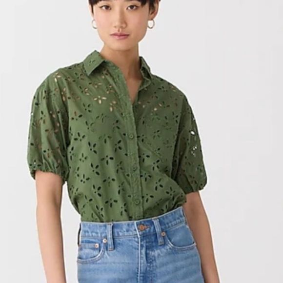 J. Crew Spring garden top in eyelet - Picture 3 of 5